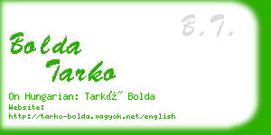 bolda tarko business card